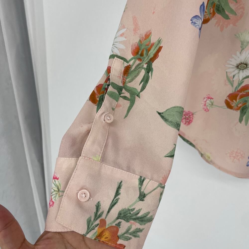 Express Slim Fit Portofino Long Sleeve Top Size Small - Picture 7 of 8